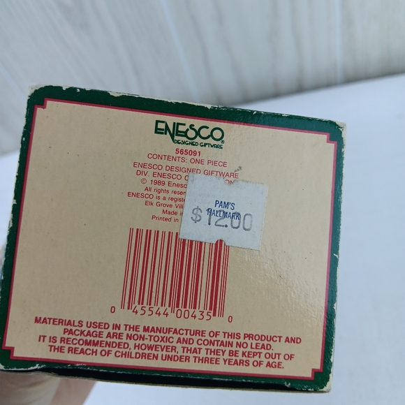 Vintage 80s Enesco Special Delivery Mouse mailing letter mail box Red post box - Picture 12 of 12